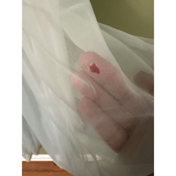 Vintage Shadowline Nightgown Petite Babydoll Teddy Blue Lace‎ Chiffon - Picture 4 of 12